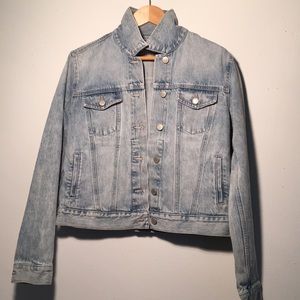 Gap white wash denim jacket